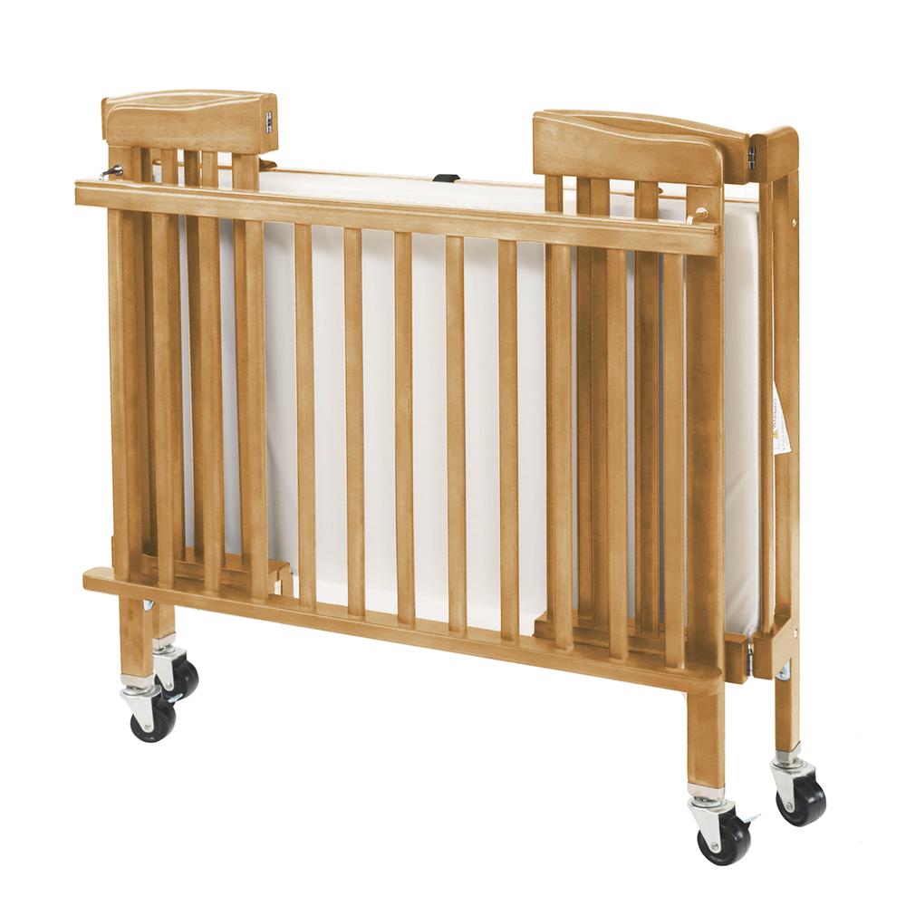 The Pocket Crib-Mini/Portable Folding Wood Crib-Natural. Picture 3