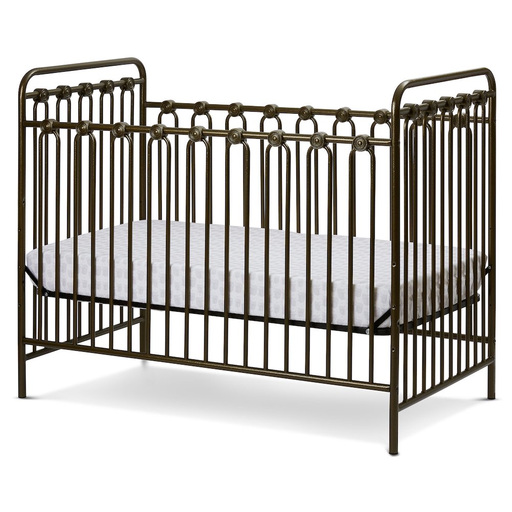 Napa 3 in 1 Convertible Full Sized Metal Crib in Golden Nugget. Picture 2