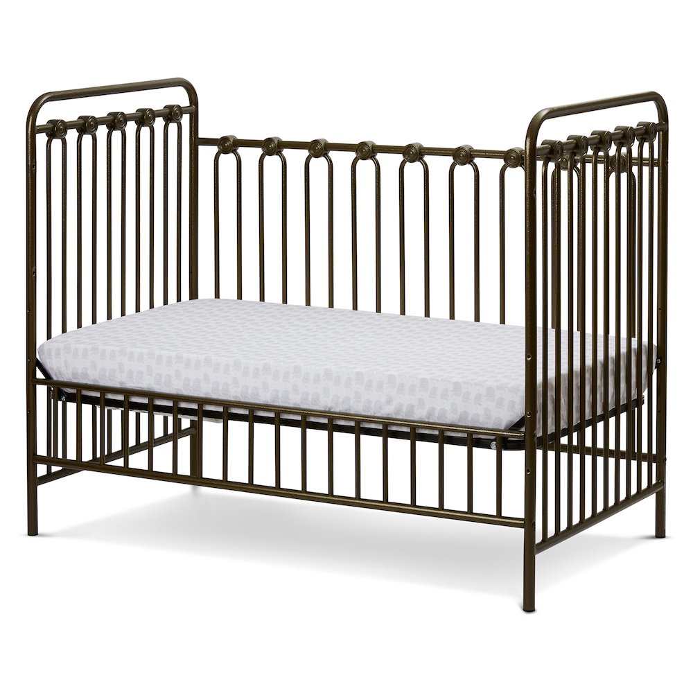 Napa 3 in 1 Convertible Full Sized Metal Crib in Golden Nugget. Picture 4