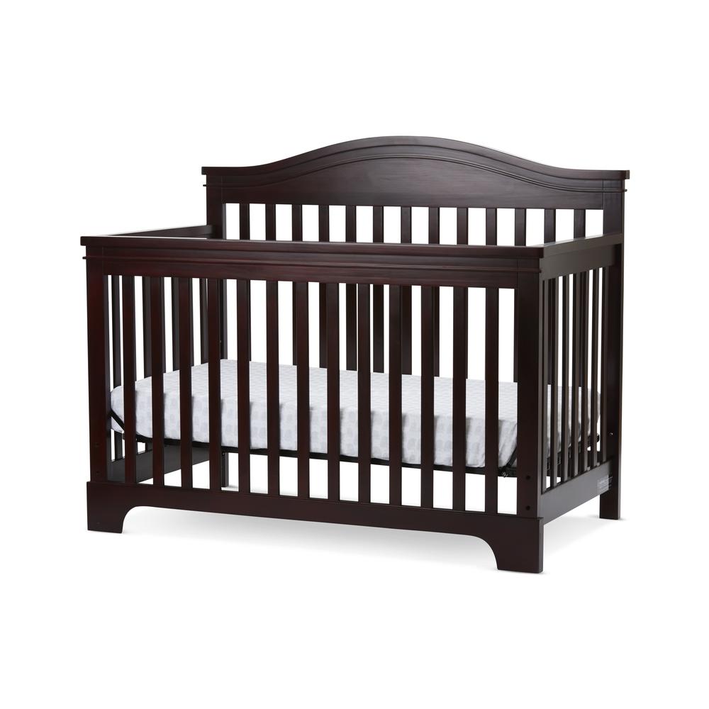 Solano Beach 4 in 1 Convertible Full Sized Wood Crib, Cherry. Picture 1