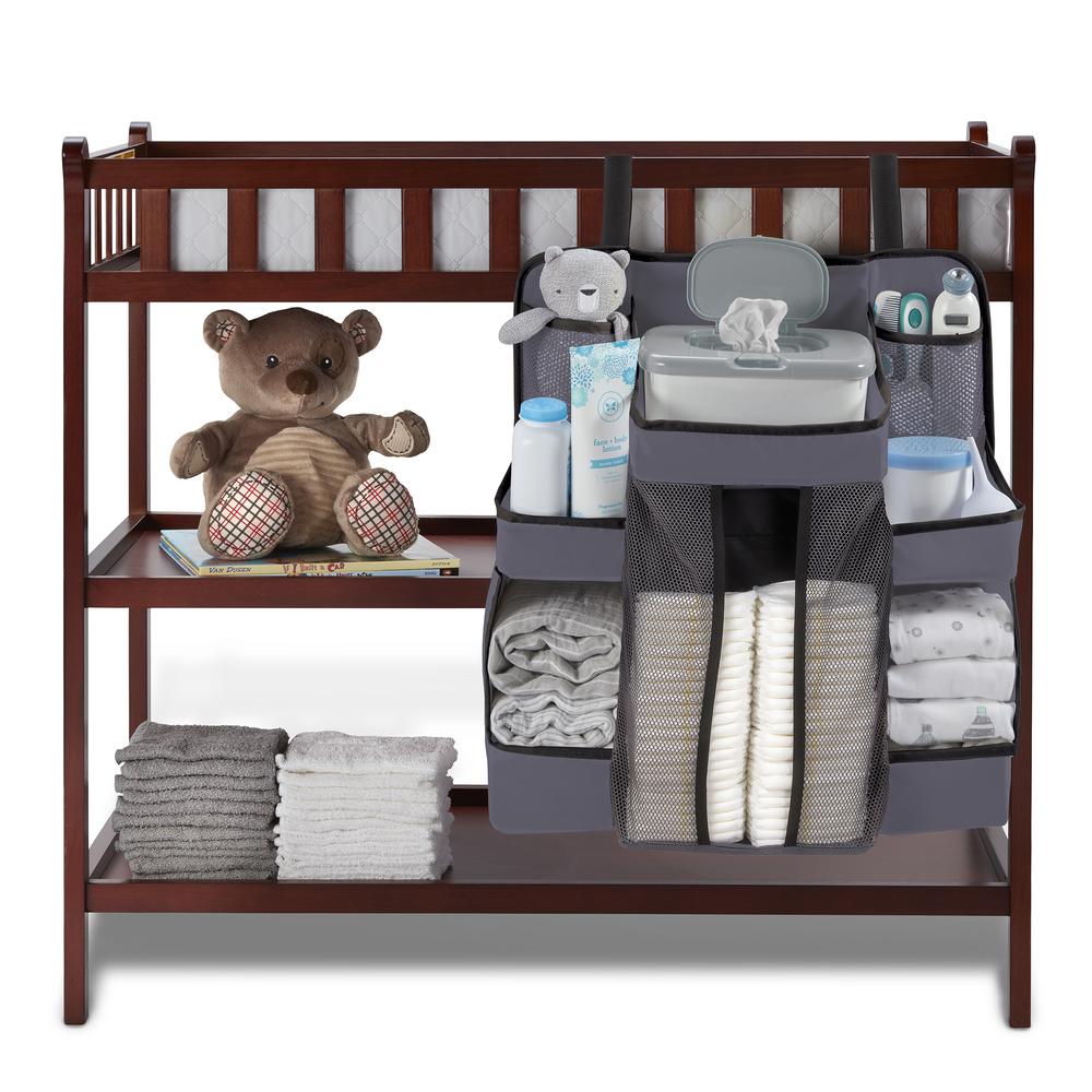 Diaper Caddy and Nursery Organizer for Baby's Essentials - Gray. Picture 1
