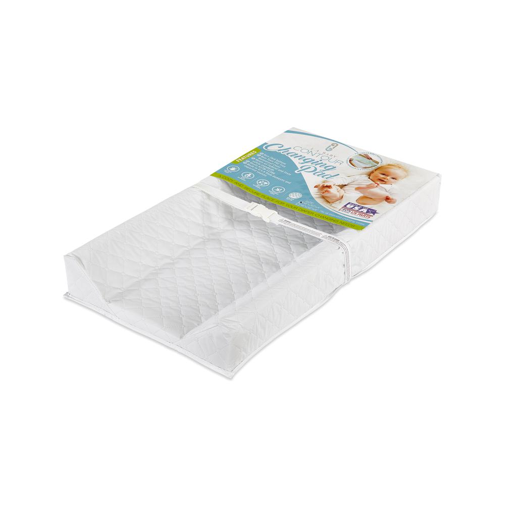 [Combo Pack] Contoured Waterproof Diaper Changing Pad, 32" with Bonus Washable White Terry Cover. Picture 2