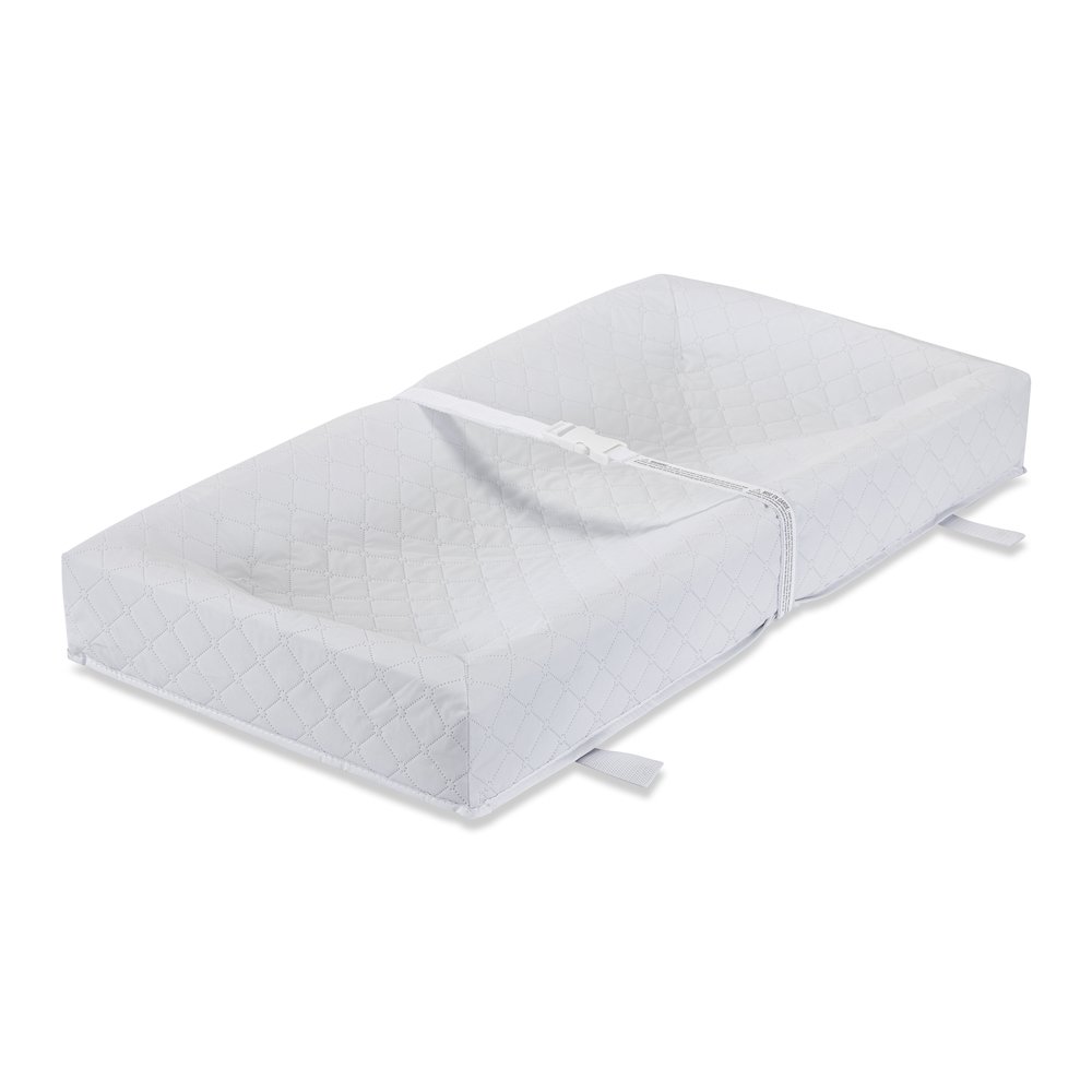 LA Baby Combo Pack with 30’’ 4 Sided Changing Pad and White Terry Cover, White. Picture 5