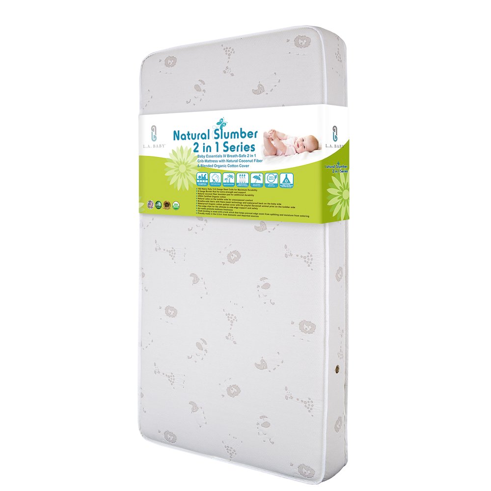 Baby Essentials Iv Breath Safe 2 In 1 Crib Mattress With Natural