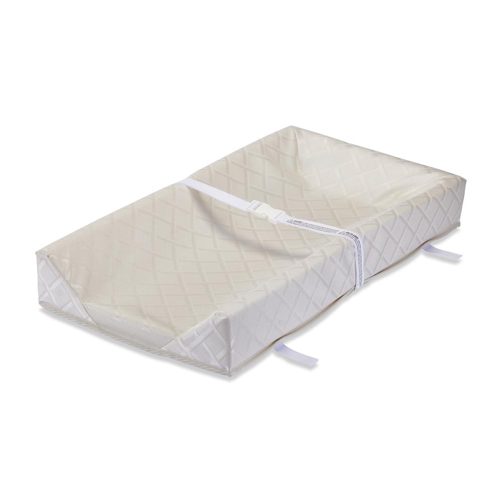 3-Sided Waterproof Diaper Changing Pad, 32" with Easy to Clean Jacquard Cover. Picture 1