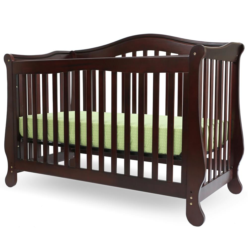 The Brentwood 4 in 1 Convertible Full Sized Wood Crib, Cherry. Picture 1