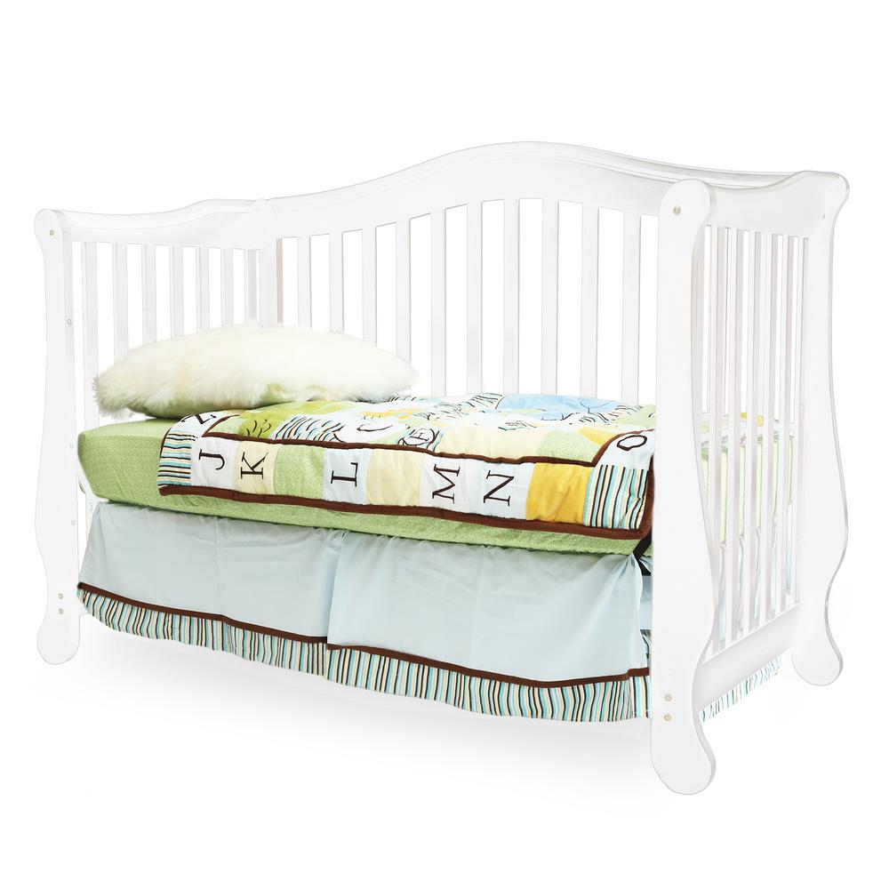 The Brentwood 4 in 1 Convertible Full Sized Wood Crib, White. Picture 4
