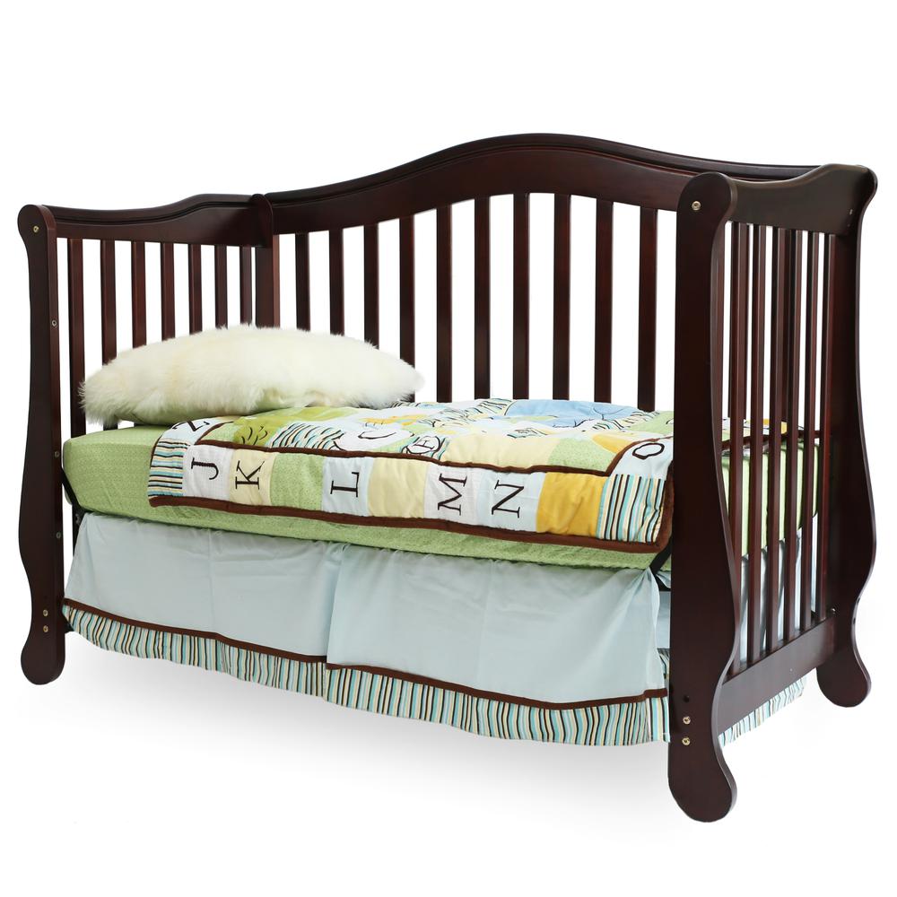 The Brentwood 4 in 1 Convertible Full Sized Wood Crib, Cherry. Picture 4