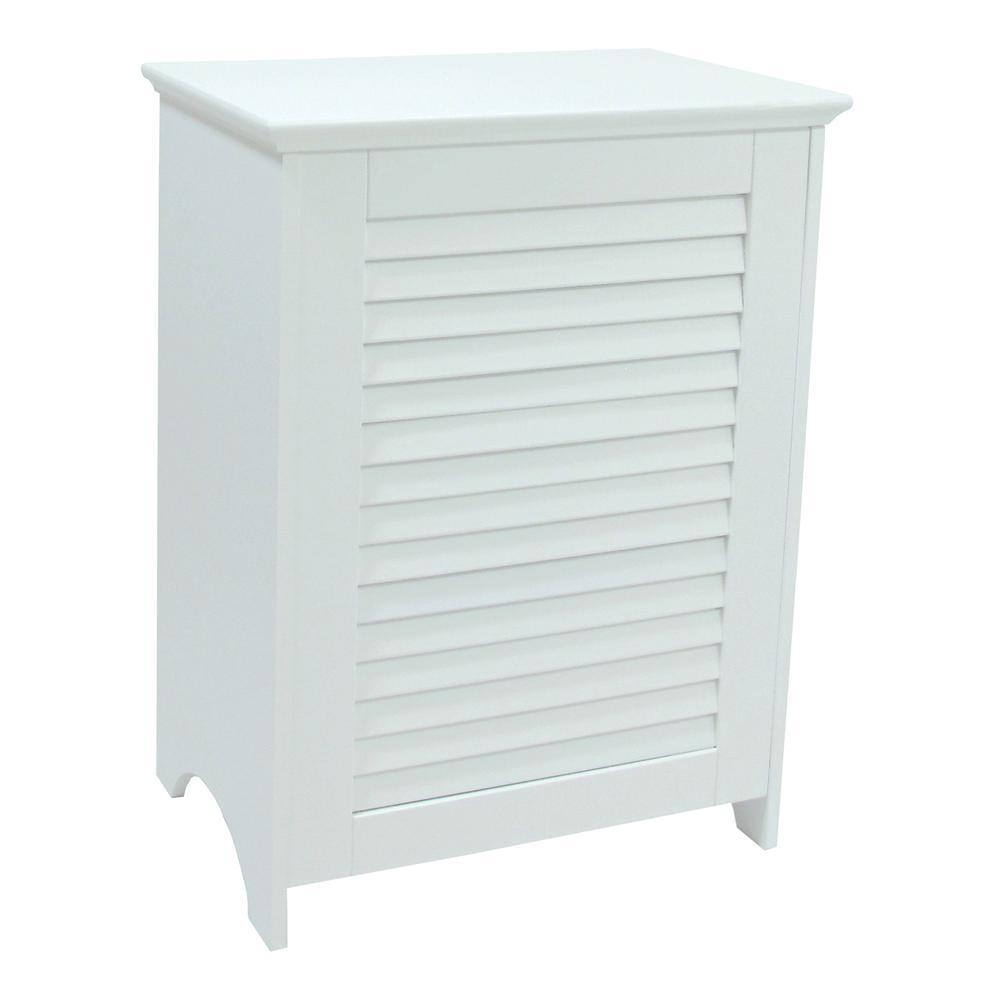 Contemporary Country Louvered Front Hamper. Picture 1