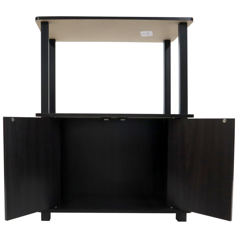 Three Tier Shelf/Bookcase - Espresso Woodgrain. Picture 3