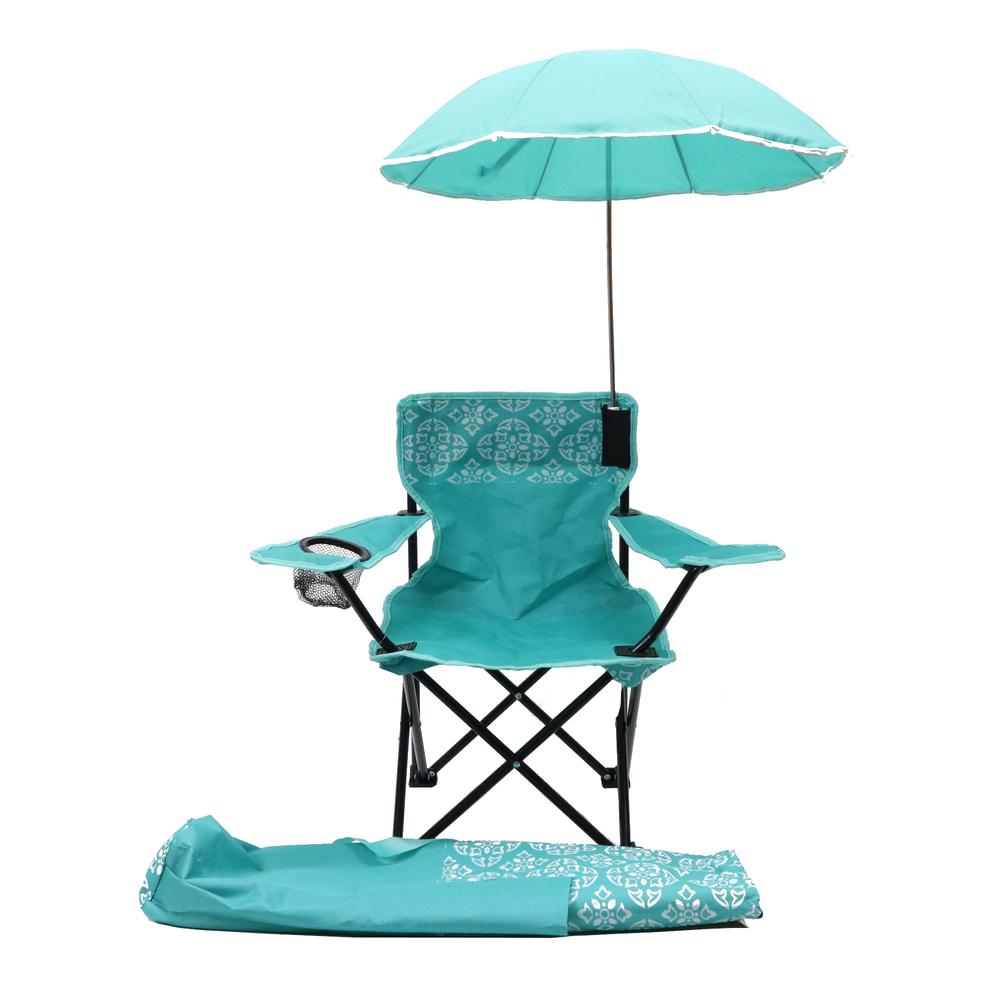 Beach Baby® ALL-SEASON Umbrella Chair, Matching Carry Bag, Medalion Teal. Picture 3