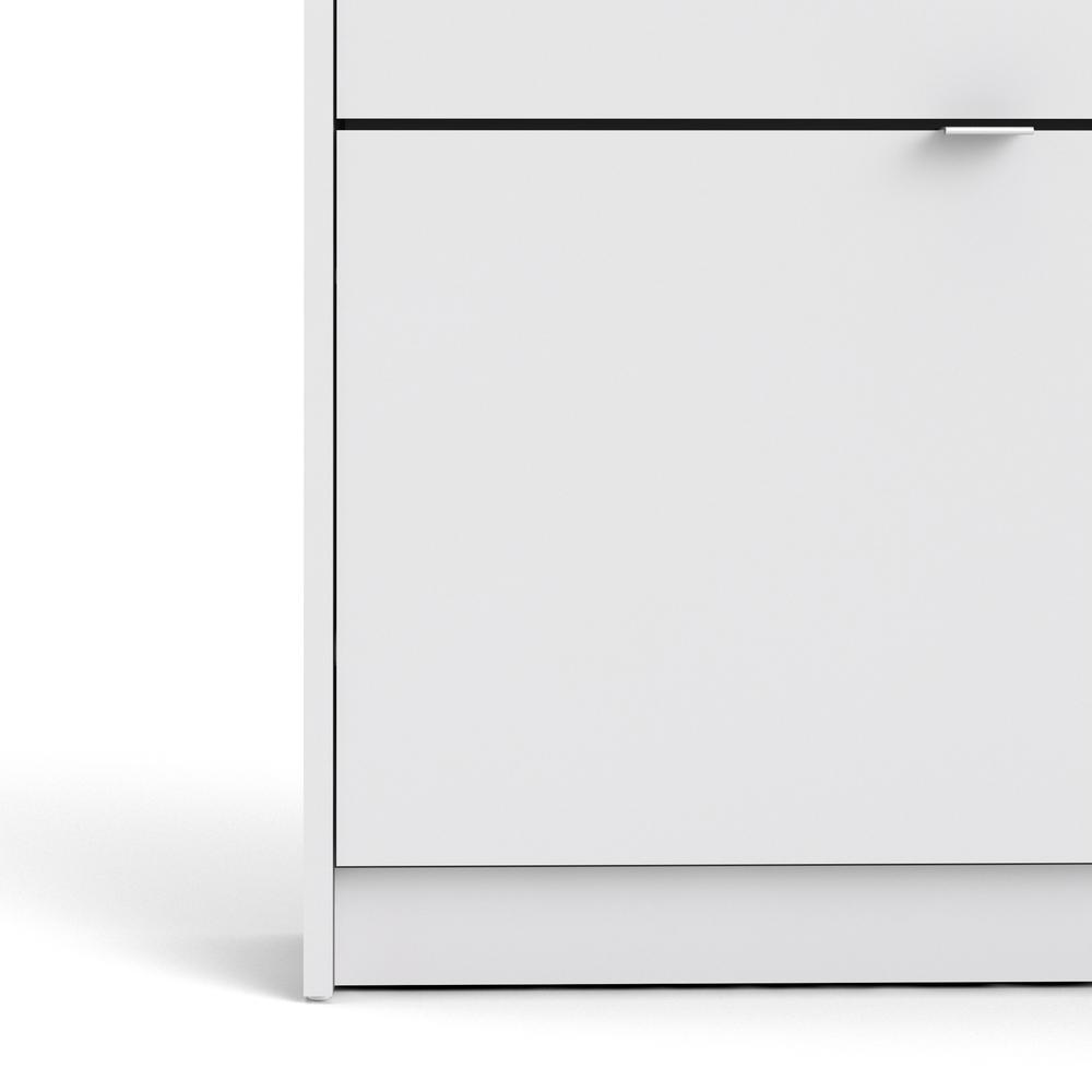 Bright 3 Drawer Shoe Cabinet, White. Picture 5