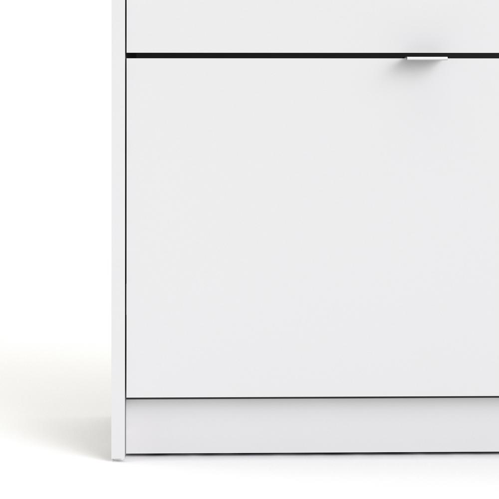 Bright 3 Drawer Shoe Cabinet, White. Picture 6