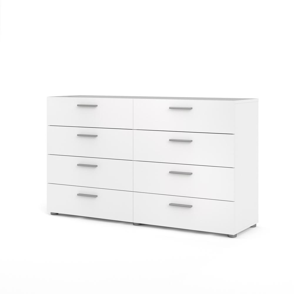 Austin 8 Drawer Double Dresser, White. The main picture.
