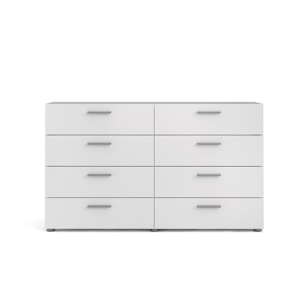 Austin 8 Drawer Double Dresser, White. Picture 9