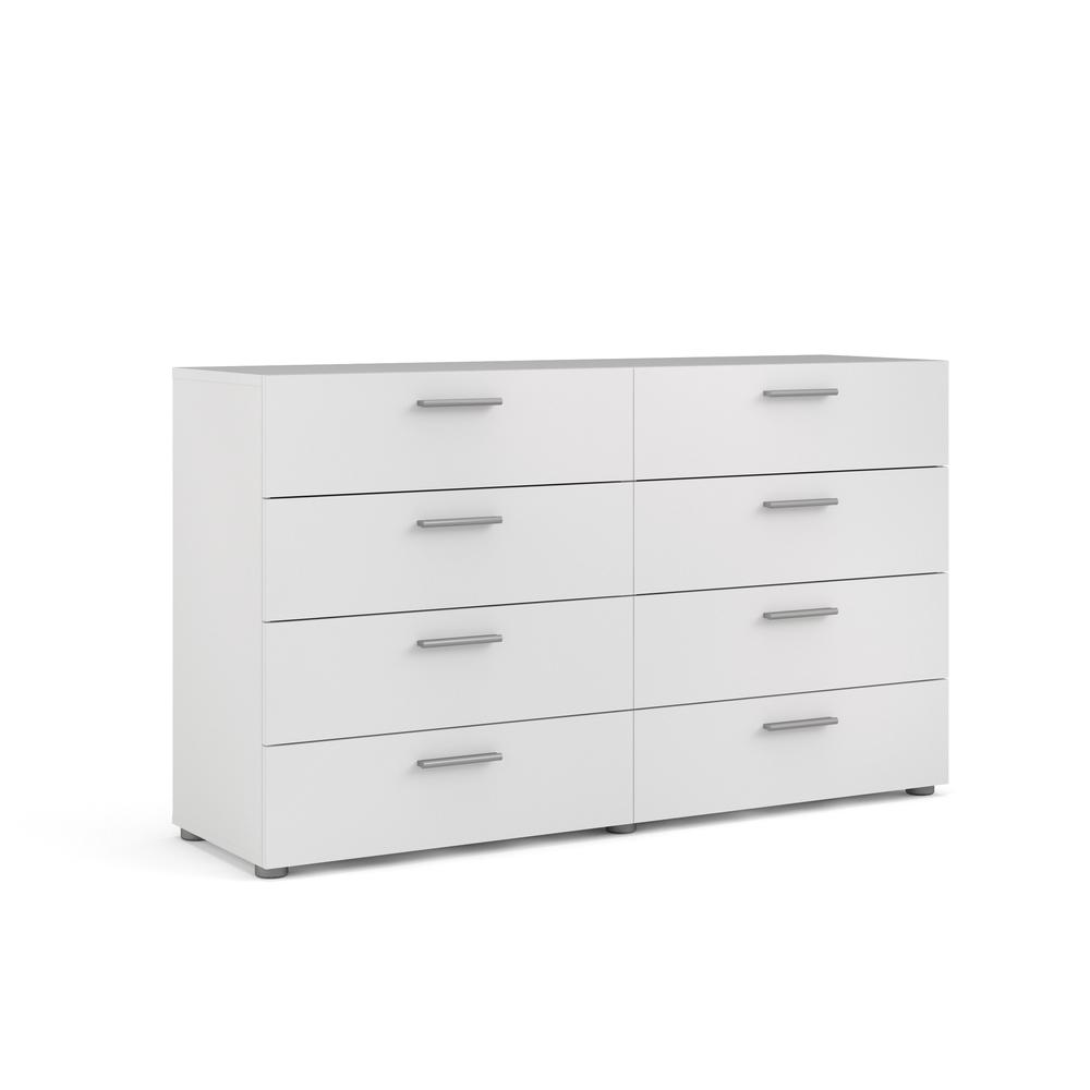 Austin 8 Drawer Double Dresser, White. Picture 8