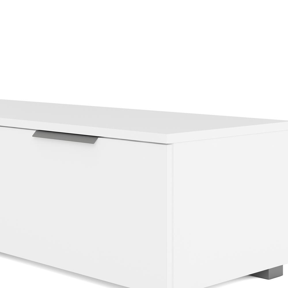 Match 2 Drawer 2 Shelf TV Stand, White. Picture 4