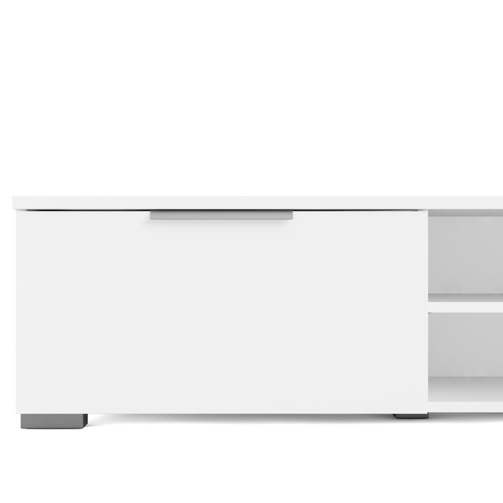 Match 2 Drawer 2 Shelf TV Stand, White. Picture 5