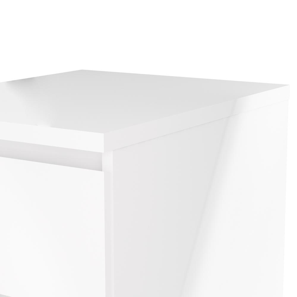 Scottsdale 2 Drawer Nightstand, White High Gloss. Picture 7