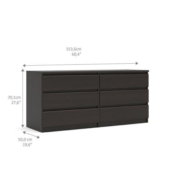 Scottsdale 6 Drawer Double Dresser, Coffee. Picture 10