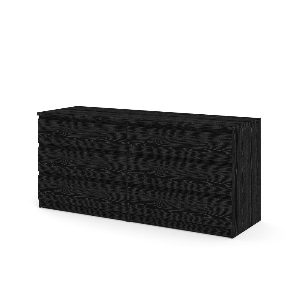 Scottsdale 6 Drawer Double Dresser, Black Wood Grain. The main picture.