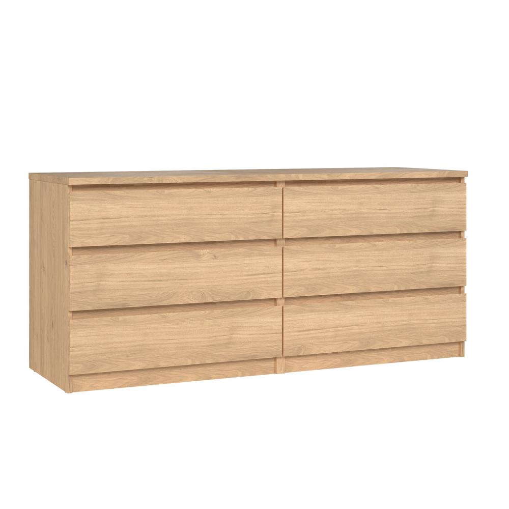 Scottsdale 6 Drawer Double Dresser, Jackson Hickory. Picture 1