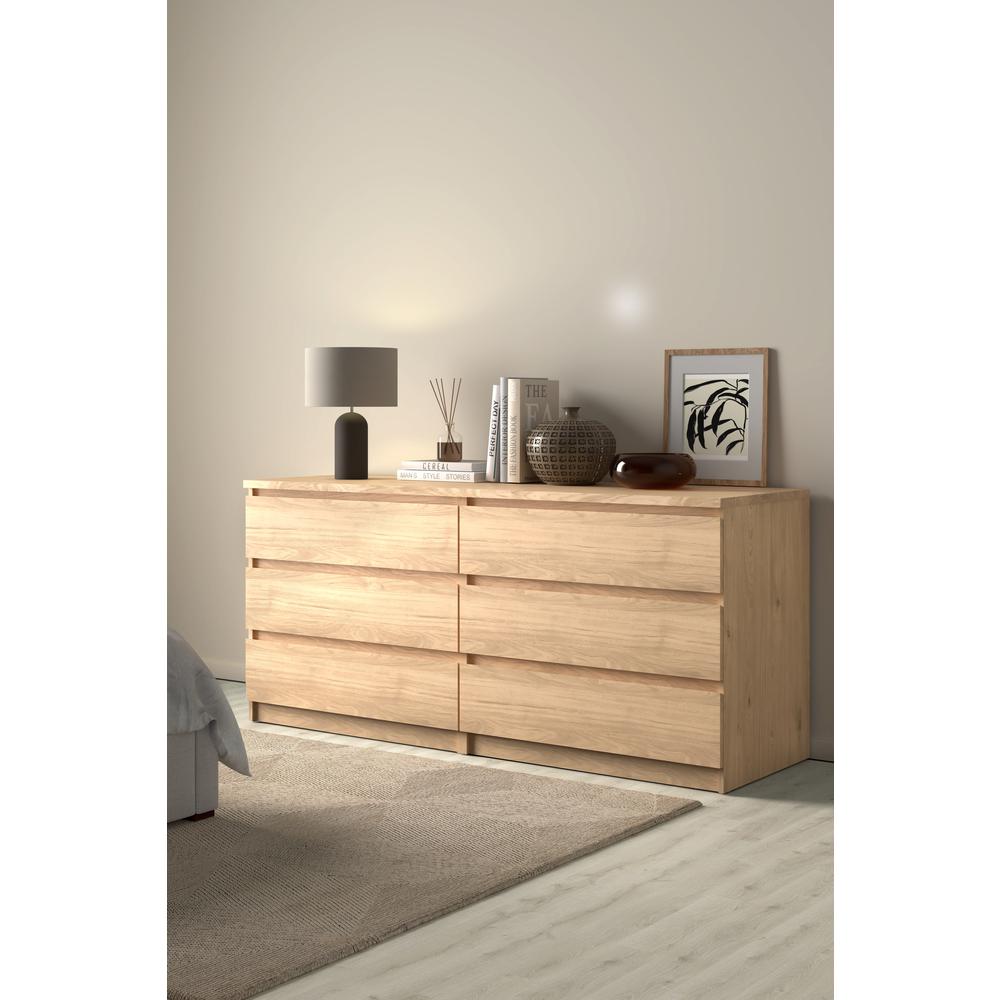 Scottsdale 6 Drawer Double Dresser, Jackson Hickory. Picture 8