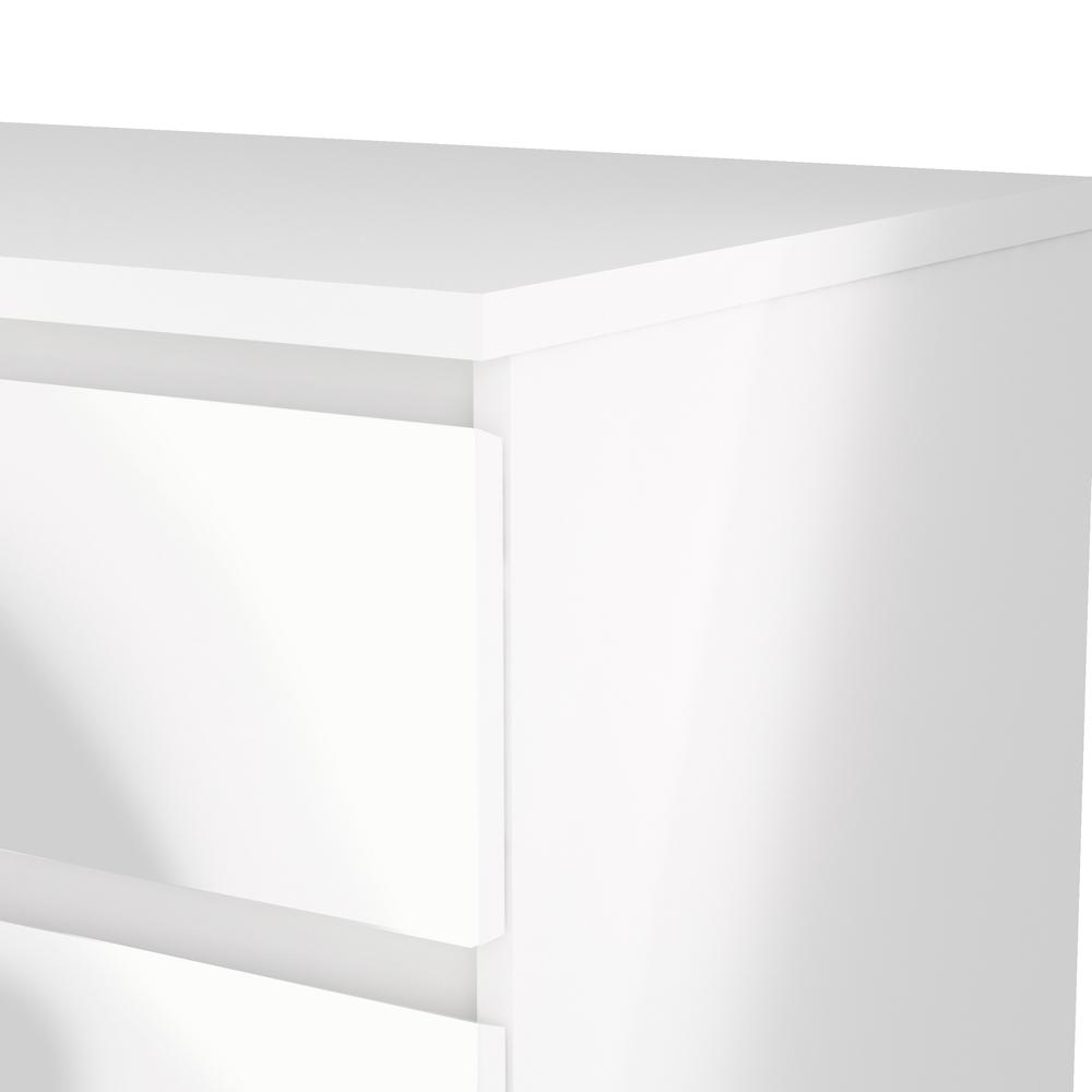 6 Drawer Double Dresser White High Gloss. Picture 12