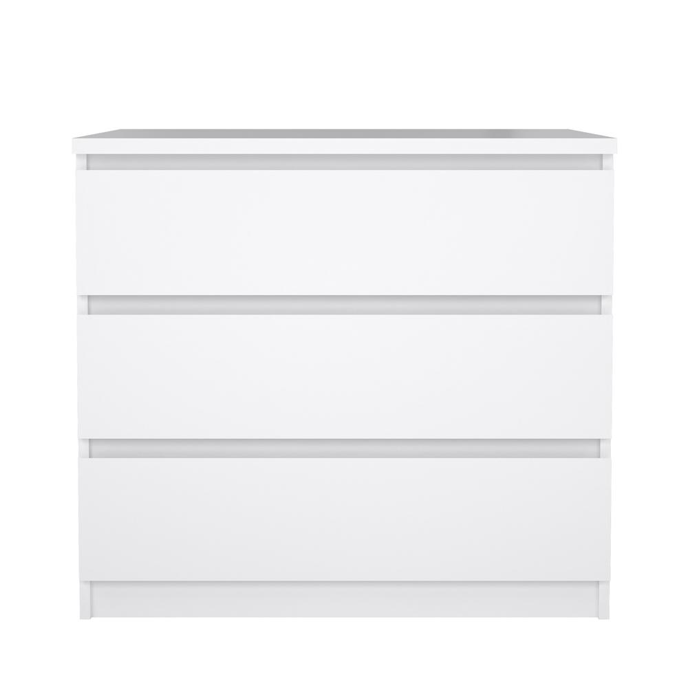 Scottsdale 3 Drawer Chest, White High Gloss. Picture 2