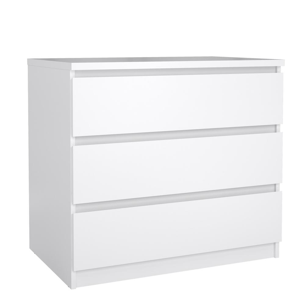 Scottsdale 3 Drawer Chest, White High Gloss. Picture 3