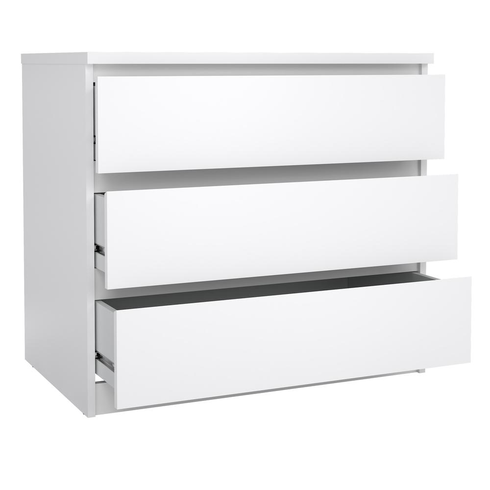 Scottsdale 3 Drawer Chest, White High Gloss. Picture 5
