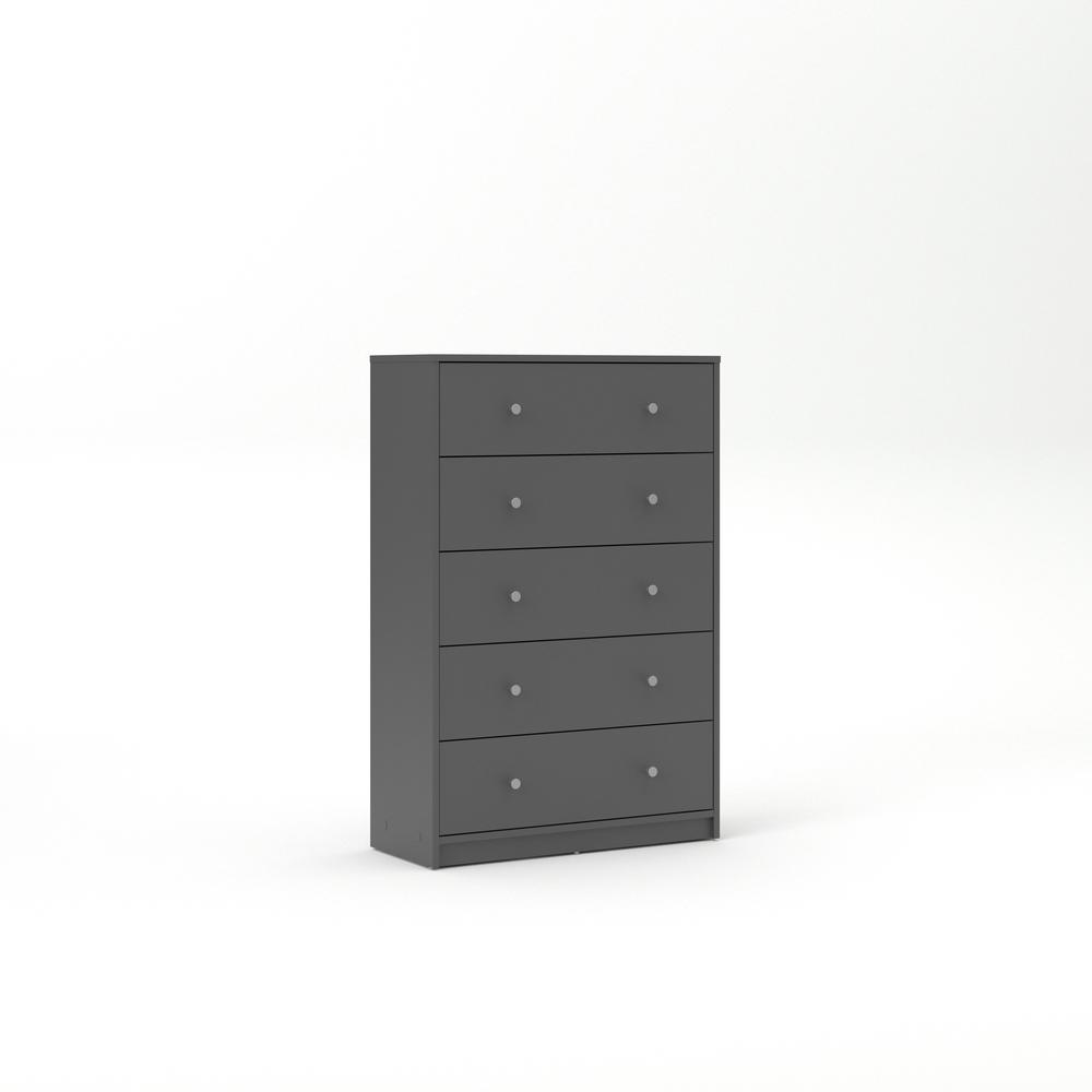 Portland 5 Drawer Chest, Grey. Picture 1