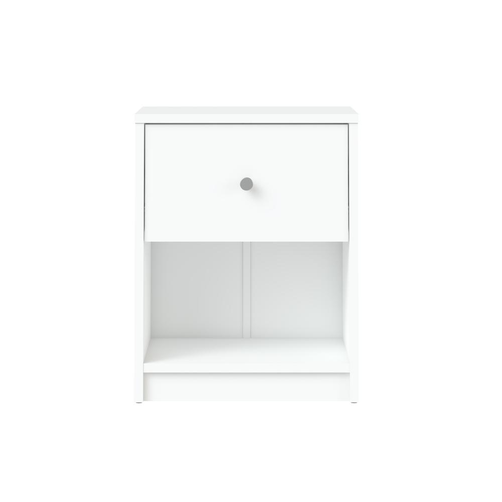 Portland 1 Drawer Nightstand, White. Picture 6