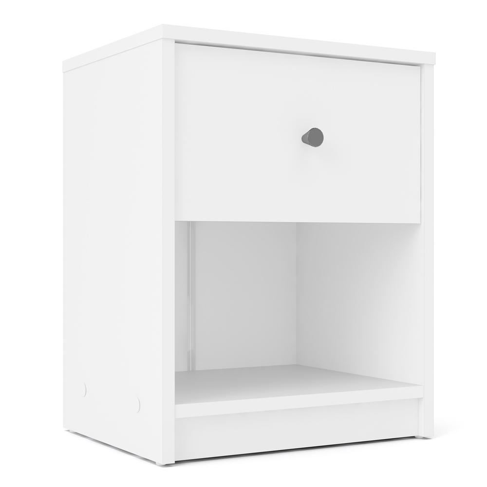 Portland 1 Drawer Nightstand, White. Picture 3
