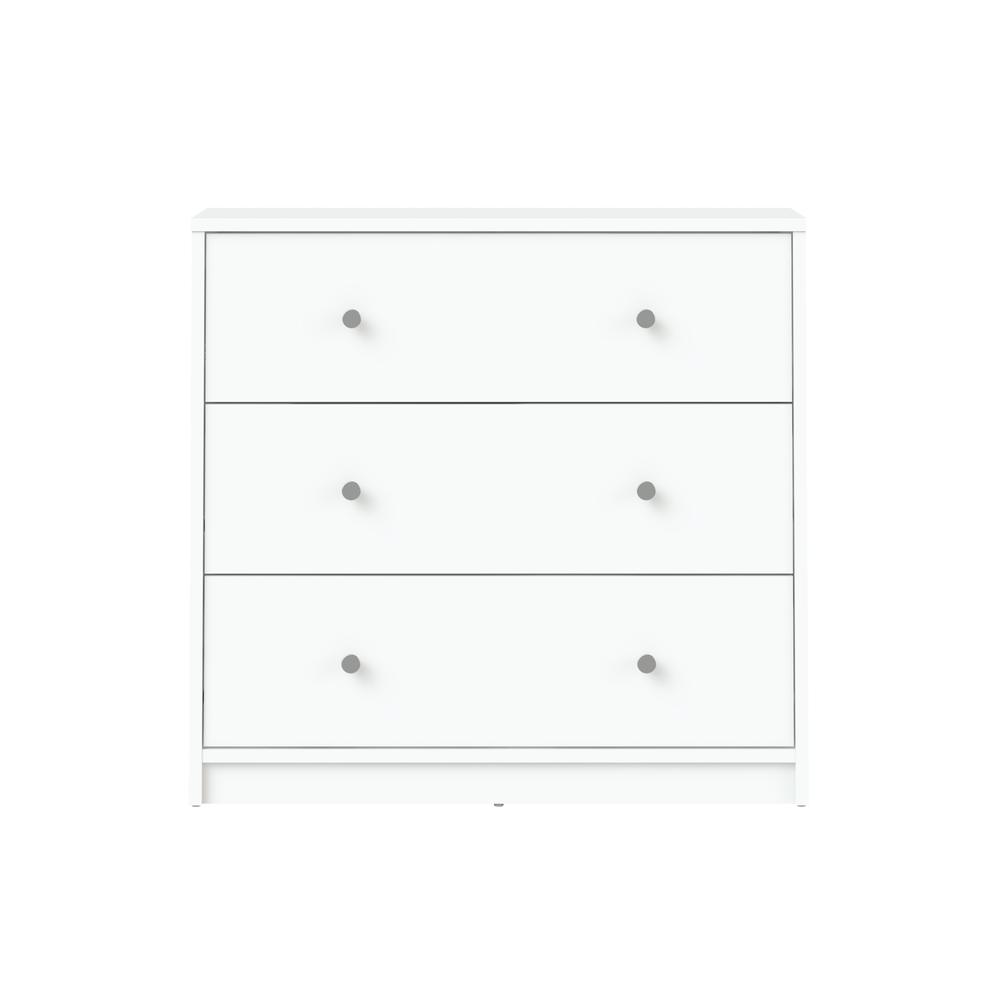 Portland 3 Drawer Chest, White. Picture 5