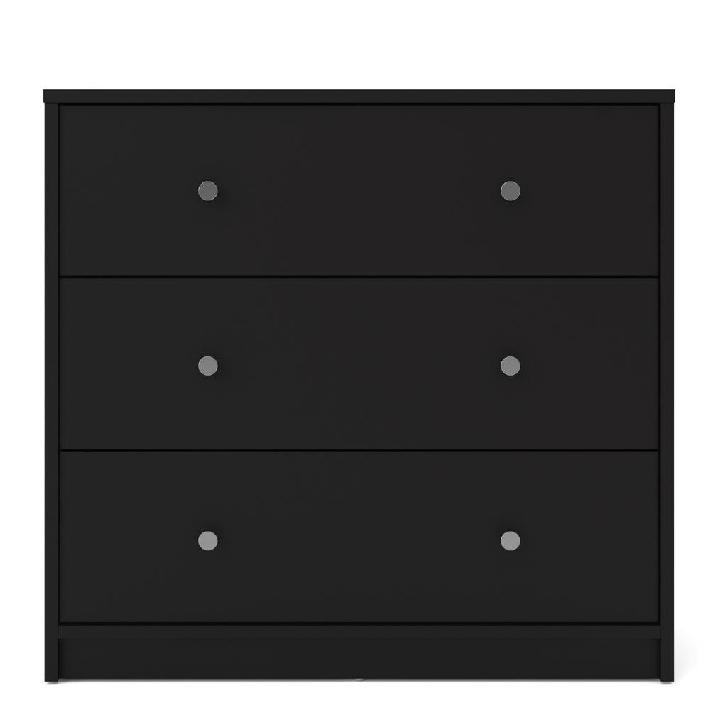Portland 3 Drawer Chest - Black. Picture 3
