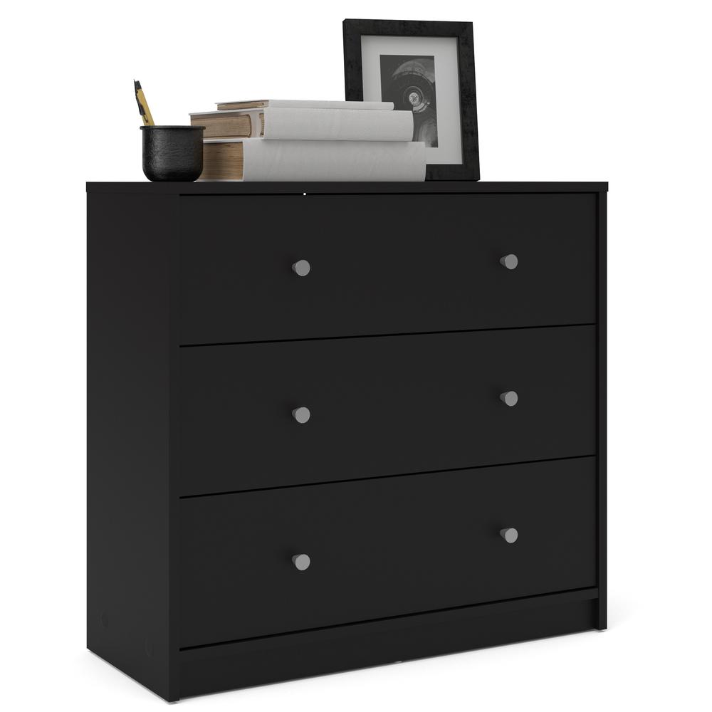 Portland 3 Drawer Chest - Black. Picture 16