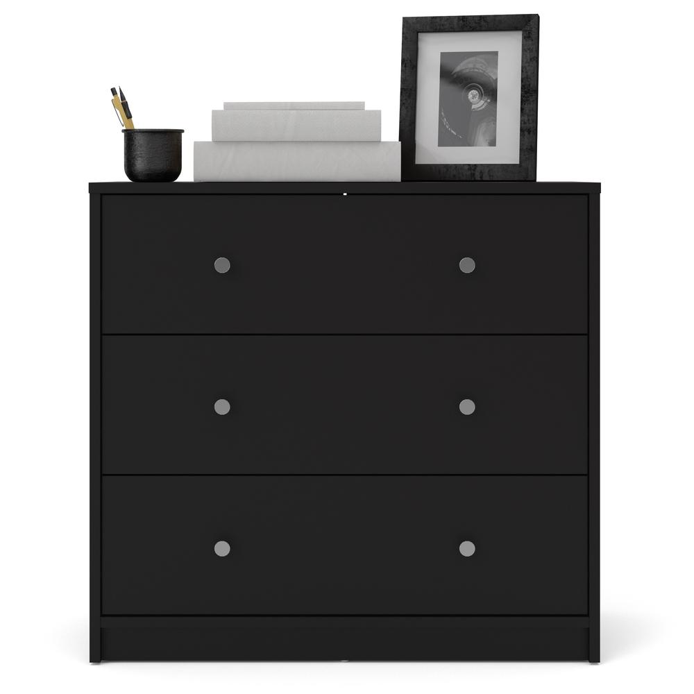 Portland 3 Drawer Chest - Black. Picture 17