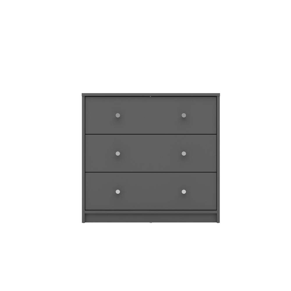 Portland 3 Drawer Chest, Grey. Picture 1