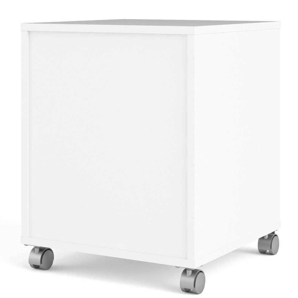 Winston 2 Drawer, 1 Shelf Mobile Cabinet, White. Picture 8