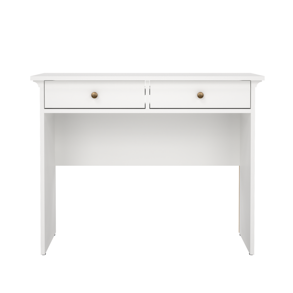 Sonoma Home Office Writing Desk with 2 Drawers, White. Picture 1