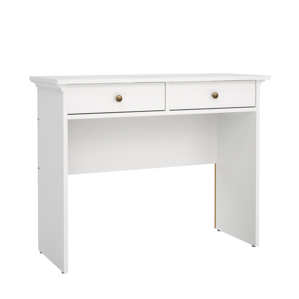 Sonoma Home Office Writing Desk with 2 Drawers, White. Picture 3