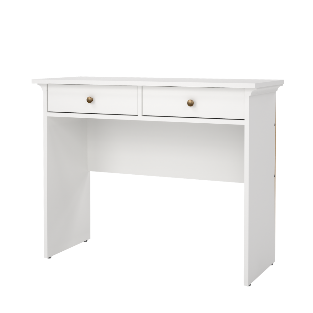 Sonoma Home Office Writing Desk with 2 Drawers, White. Picture 2