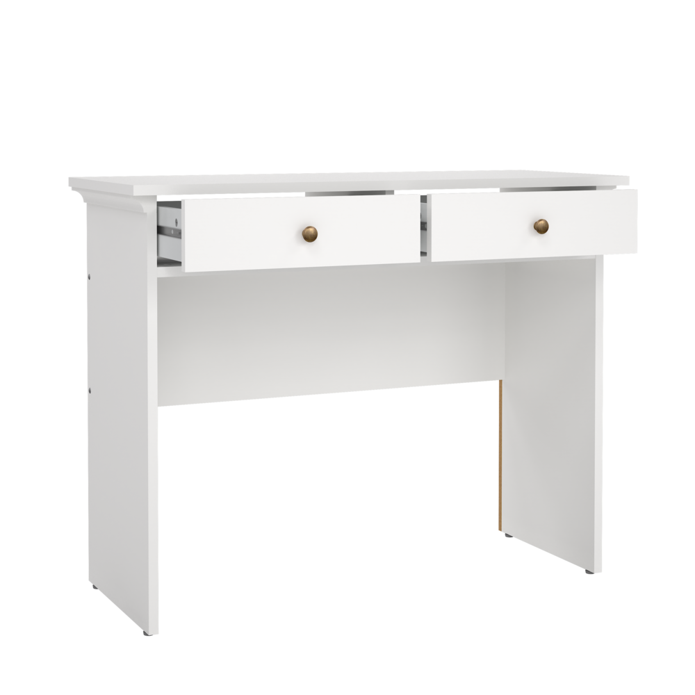Sonoma Home Office Writing Desk with 2 Drawers, White. Picture 5