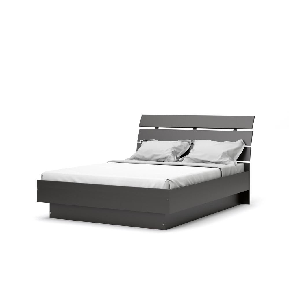 Scottsdale Queen Bed with Slat Roll, Coffee. Picture 5