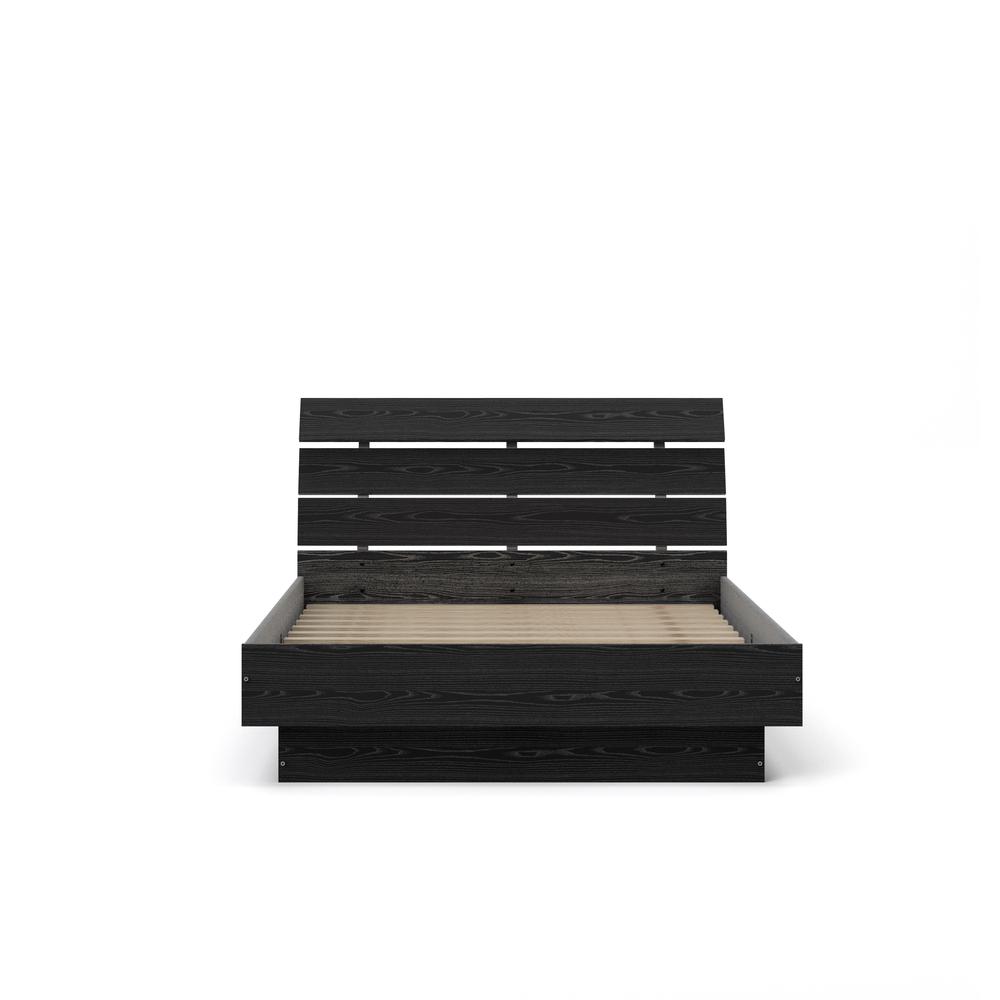 Scottsdale Full Bed with Slat Roll, Black Wood Grain. Picture 8
