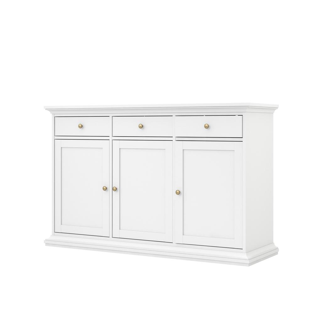 Sideboard with 3 Doors and 3 Drawers, White. Picture 3