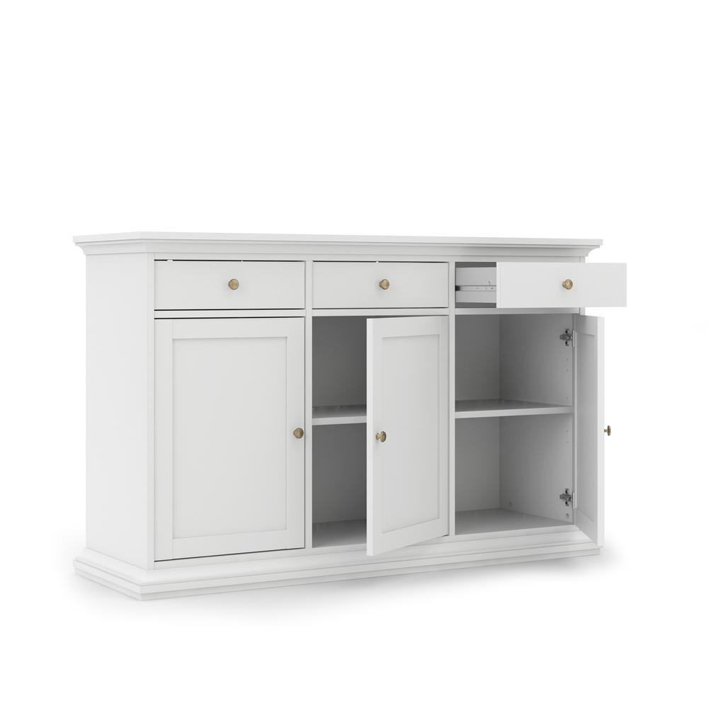 Sideboard with 3 Doors and 3 Drawers, White. Picture 4