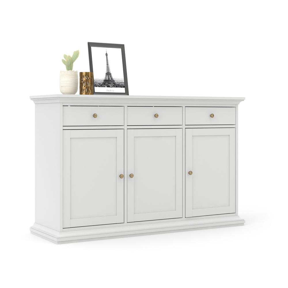 Sideboard with 3 Doors and 3 Drawers, White. Picture 5