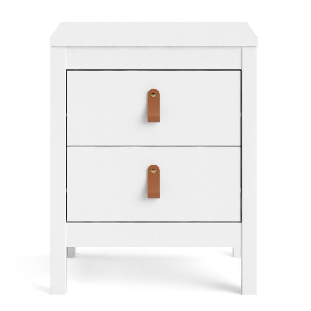 Madrid 2 Drawer Nightstand, White. Picture 1